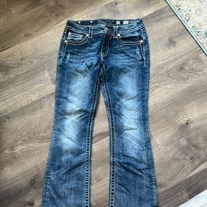 Miss Me Signature Rise Boot Cut Jeans Size 29 Blue